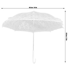 TOPINCN Lace Umbrella Dance Kids Decorative Umbrella for White Prop Umbrella Embroidery Umbrella Racks