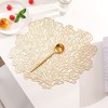 Hosoncovy 4 Pack Decorative Coral Leaf Placemats PVC Placemats Hollow