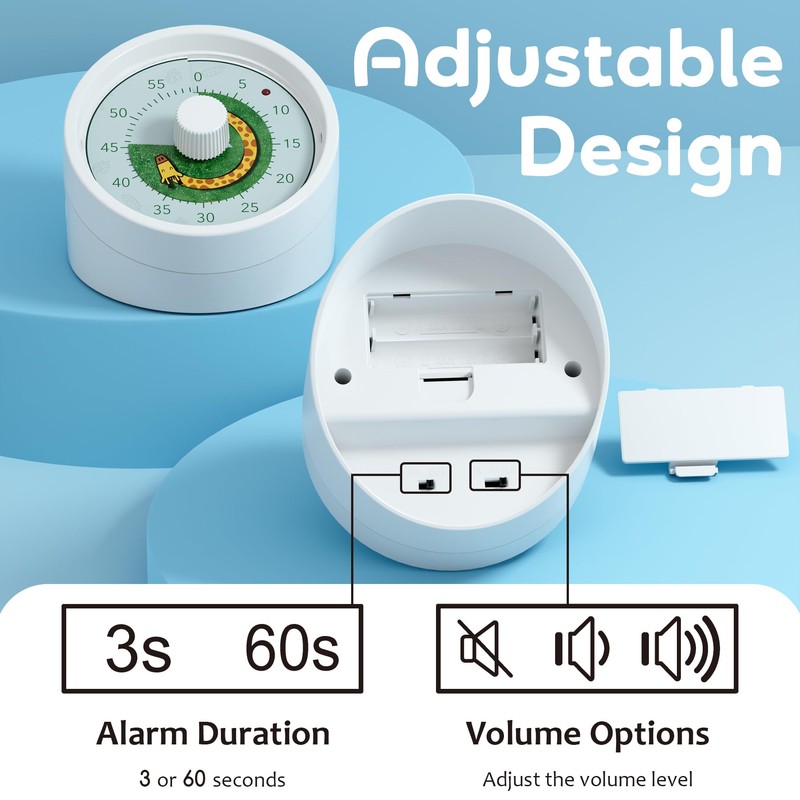BellMan Visual Timer, 60 Minute Countdown Timer for Kids and