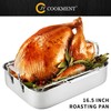 JY COOKMENT Roasting Pan with Baking Rack, 16.5 Inch Stainless