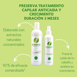 Kit Tratamiento Capilar Reparador AnticadaAlopecia  Shampoo Dermolimpiador  Locin Para Acelerar El Crecimiento Del Cabello Preserva                   