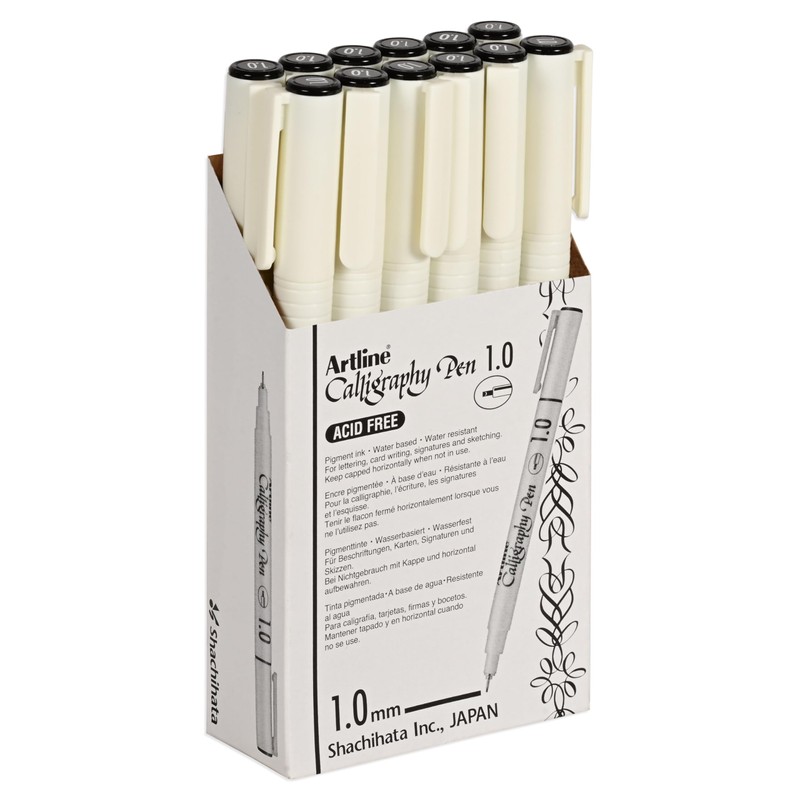 Artline Calligraphy 1.0mm Pen - Black