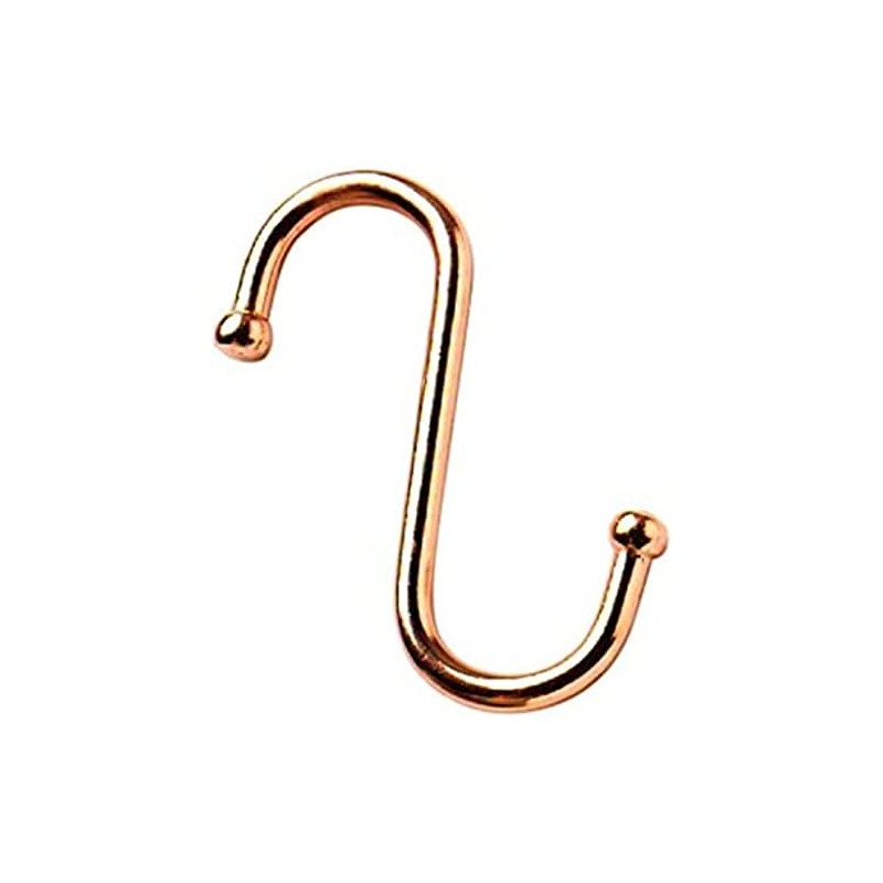 Merriway BH03899 (12 Pcs) Coppered Kitchen Utility Rack S-Hook, Ball