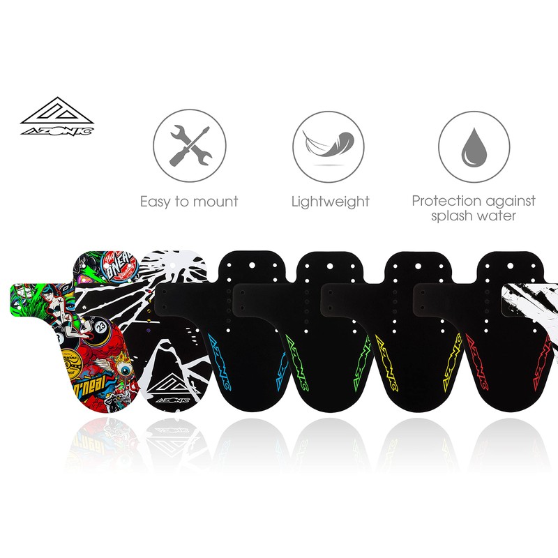 AZONIC Splatter Fender MTB Mudguard, Bicycle Splash Guard for Back
