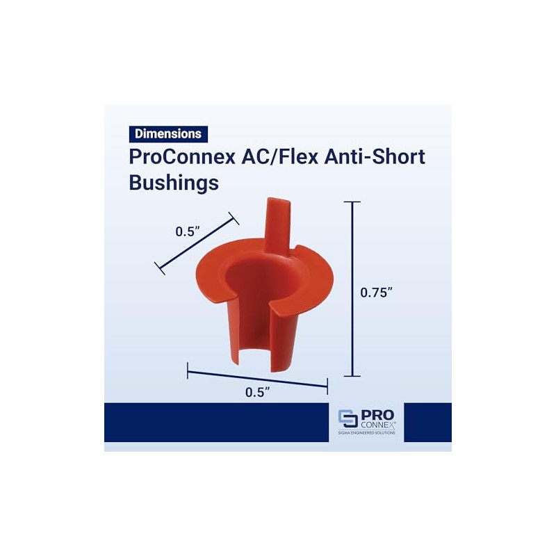 Sigma Engineered Solutions ProConnex 02-55035 AC/Flex Anti-Short Bushings #0, 35-Pack,