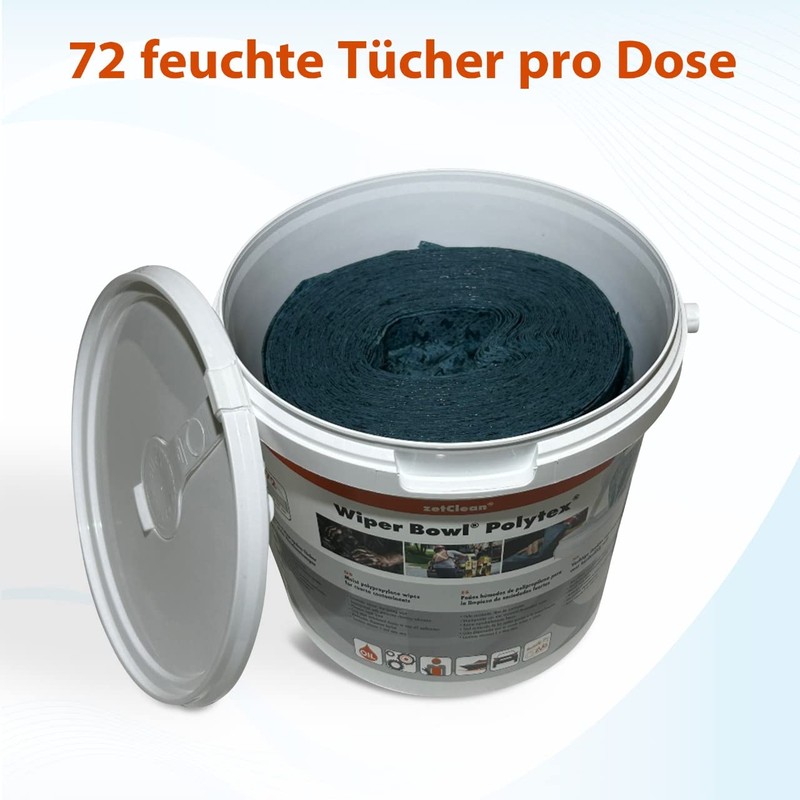 ZVG zetClean 50130-001 Wiper Bowl Polytex Reinigungstücher, blau, 25 x