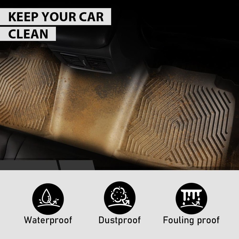 G-PLUS Floor Mats 3pcs Compatible with Chevy Silverado GMC Sierra