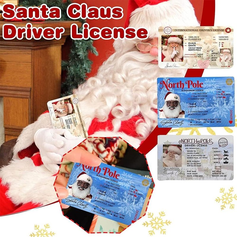 Santa's Lost Driving Licences,Christmas Eve Key Box Gift Xmas Tree
