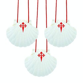 Finoly Pack of 3 Way of Saint James Scallop | Scallop Pilgrim Shell | Camino de Santiago Equipment | Pilgrim Equipment | Camino de Santiago | Pilgrim Pass | Pilgrim Pass