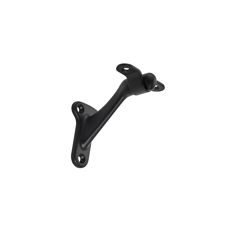 khtumeware 4 Pack 3 Inch Matte Black Hand Rail Bracket