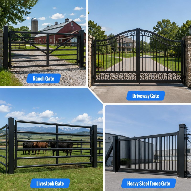 2 Pack Weld On Hinges, Adjustable Heavy Duty Gate Hinges