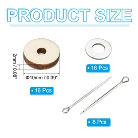 PATIKIL 10mm Doll Joints, 8 Set Removable Cotter Pin Joints Connector and Fiberboard Tray for Bear Limbs Making Head DIY Crafts Accessories