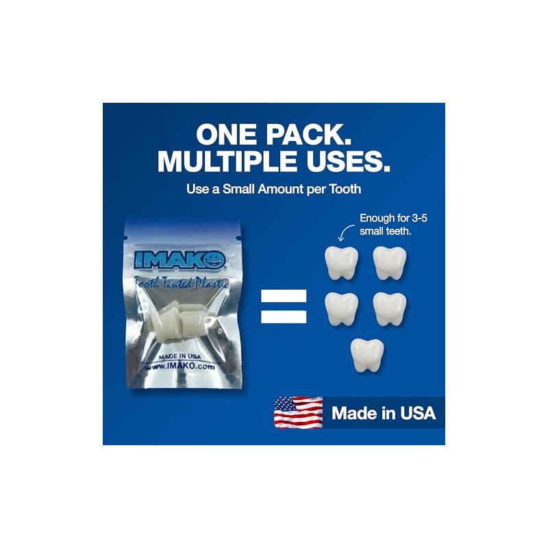 Imako Cosmetic Teeth Extras (Tooth Tinted Plastic)- Natural Color by