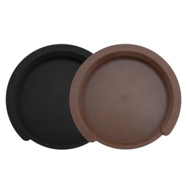 eMagTech Guitar Soundhole Cover Cap Feedback Reduction Black Brown Fit for 39/39 Inch Acoustic Folk Classical Guitar Pack of 2