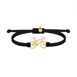 SAILBRACE Royal Road Bike Bracelet Black/Gold, Stainless steel, nylon