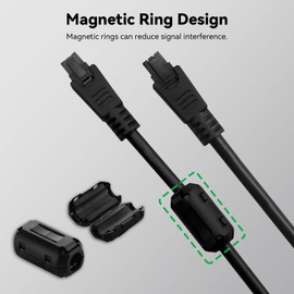 UniTak3D Extension Cable for Bambu Lab AMS Lite,39.37in 4-Pin Cable with Magnetic Ring Filter Compatible with Bambulab A1/A1mini AMS-Lite 3D Printers(Not for X1/P1 Series)