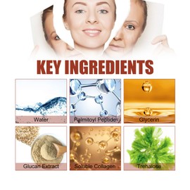 Peptide Reversal Serum Face Serum Anti Ageing Peptide Serum for Improved Skin Elasticity, Moisture and Radiant Skin, Reducing Fine Lines and Wrinkles, Pack of 2