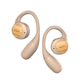 House of Marley Liberate Open-Ear True Wireless Earbuds, 20 Hrs Total Playtime, Quick Charge, Built-in Microphones, 12mm Drivers, Sustainable and Eco-Friendly Design (Cream)