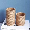 amololo Handmade High Wall Rattan Pen Cup,Tea Items Desk Holder,Wicker