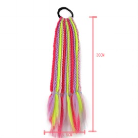 Wig, Extension, Braid, For Children, One-touch, Gradient Ponytail, Wig, Kids' Extension, Hair Extension, Children's Mai, Outfit, 12 Piece Hanging Set