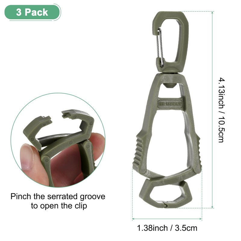 M METERXITY 3-Pack Gloves Clip for Work Glove Holders, Anti-Lost