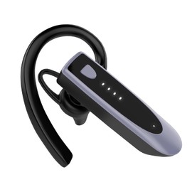 Bluetooth Headsets V5.4 with Mic Handsfree Bluetooth Earpiece with 20Hrs Talking Time Two Device Connection, 180Hrs Standby Wireless Headset Business/Office/Driving, Headphones for iOS Android, Purple