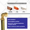 HQMPC Push Elbow Coupling with Union 1/2"X1/2" 2Pcs No Lead