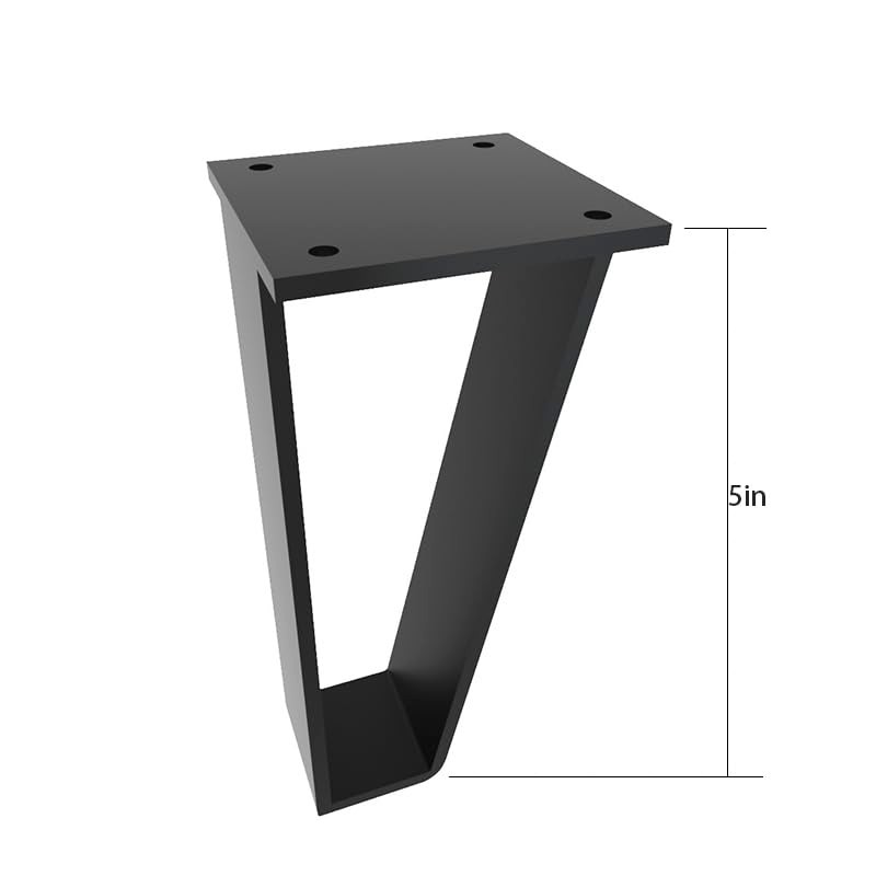 Oprika 5 inch Triangle-Shape Metal Furniture Legs (4pcs) Heavy Duty