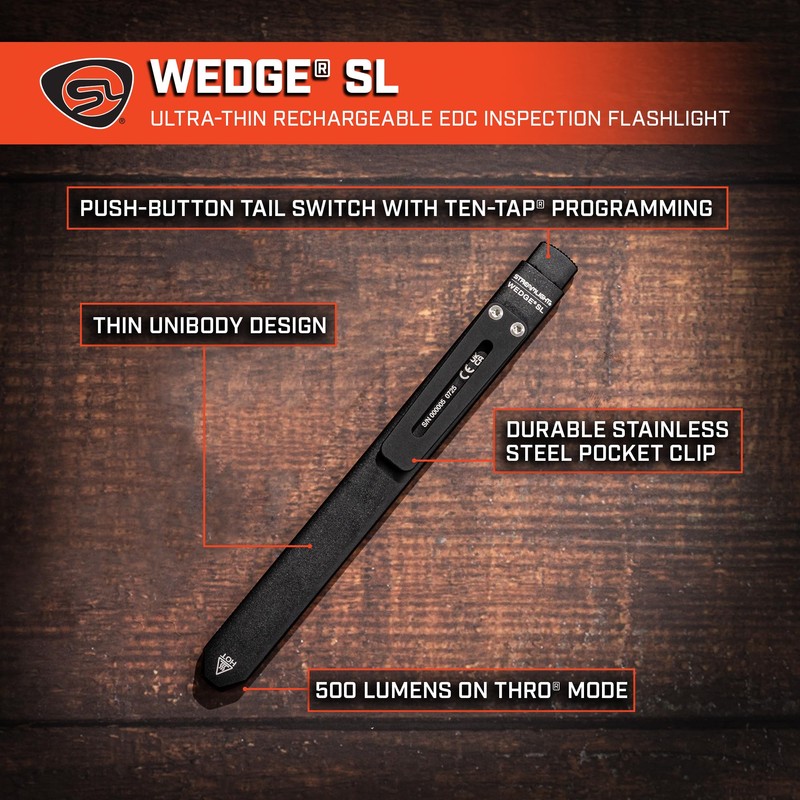 Streamlight 88840 Wedge SL - Bolígrafo de transporte diario, color