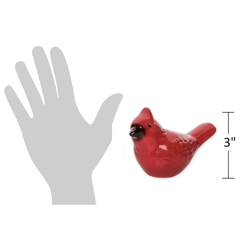 The Bridge Collection 3" Red Cardinal Bird Salt & Pepper