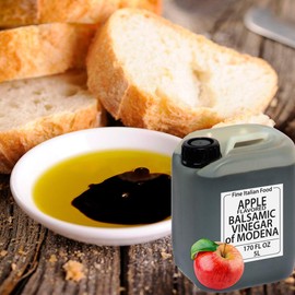 Apple Balsamic Vinegar of Modena, Bulk, Catering, Restaurant-Quality, Salad Dressing, Vinaigrette, Reduction, 5-liter
