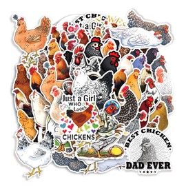 OAOSDH 120 Cartoon Chicken Stickers, Funny Stickers, Cute Animal Stickers, Tin Suitcase, Water Cup, Fridge