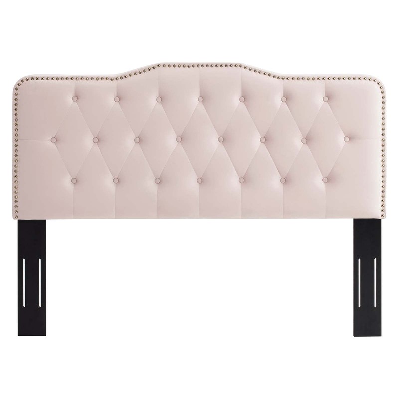 Modway MOD-6410-PNK Sophia Tufted Performance Velvet Full/Queen Headboard, Pink