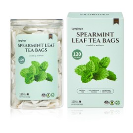 Lynginya Spearmint Tea, 120 Tea Bags - Premium Spearmint Leaves - Natural Herbal Tea - Refreshing & Minty - No Sugar & No Caffeine