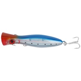 Nimomo Topwater Fishing Lure Saltwater Fishing Lure Popper Bait, Topwater Tackle Accessories for Various Fishing Environments, Blue Back, 1 Piece
