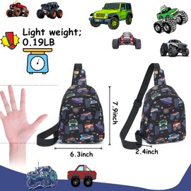 CAMTOP Crossbody Bag Kids Sling Bag Shoulder Bag Chest Pack Small Cartoon Boys Girls Travel Cycling Skating 3-8 years old