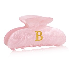 Fohufo Birthday Gifts for Women - Acrylic Letter Hair Clips for Women, Pink Letter Hair Claw Fashion Glitter Claw Clips Durable Hair Accessory, Mom Birthday Gifts, anniversarys Gifts, Gifts for Her