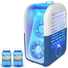 Light Up Portable Bubble Blower Party Machine, 20,000+ Bubbles Per Minute, Rechargeable, Wedding, Pool Party Bubbles, Includes Bubble Solution