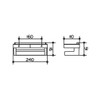 Keuco Moll 12759170000 Replacement Glass Puller for Shower Shelf Aluminium