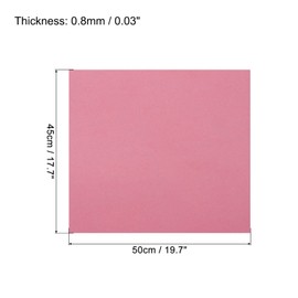 sourcing map EVA Foam Panels Pink 19.7 x 17.7 Inches 0.8 mm Thick Craft Foam Panels for Costumes Arts and Crafts Projects Pack of 5