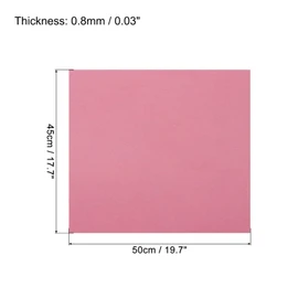 sourcing map EVA Foam Panels Pink 19.7 x 17.7 Inches 0.8 mm Thick Craft Foam Panels for Costumes Arts and Crafts Projects Pack of 5