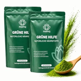 2 Pack Green Detoxification Powder 400 g, 2026 Green Super Helper with Choline, Barley Grass, Spirulina, Chlorella, Matcha & Blueberry, Rich in Fibre and Micronutrients, Vegan & Gluten Free