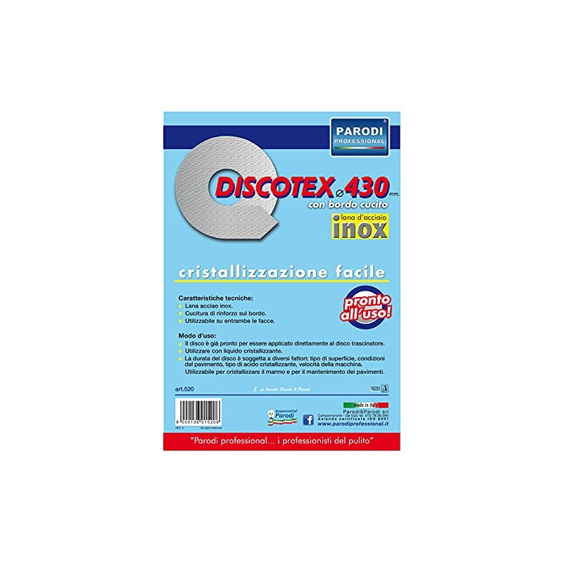 Parodi&Parodi Discotex INOX, shelves with reinforcement on the edge, steel
