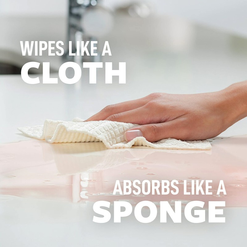 Scotch-Brite Greener Clean Sponge Cloth, Dish Cloths for Washing Dishes,