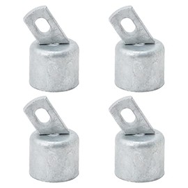 1-5/8" Chain Link Fence Rail End, VIVIDA Fence Top Rail End, for 1-5/8" OD Top Rail Pipe, Galvanized Steel, 4 PCS