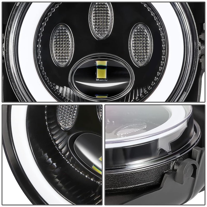 DNA MOTORING FL-ZTL-358-CH Pair of Full LED Fog Lights Compatible
