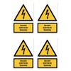 Stickers: 150 x 100 mm, Pack of 4 – Caution