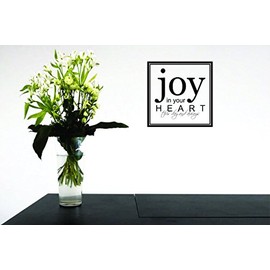 Decal - Peel & Stick Wall Sticker : Joy in Your Heart This Day and Always. Text Lettering Life Quote Bedroom Living Room Home Decor Picture Art Size :16 Inches x 16 Inches