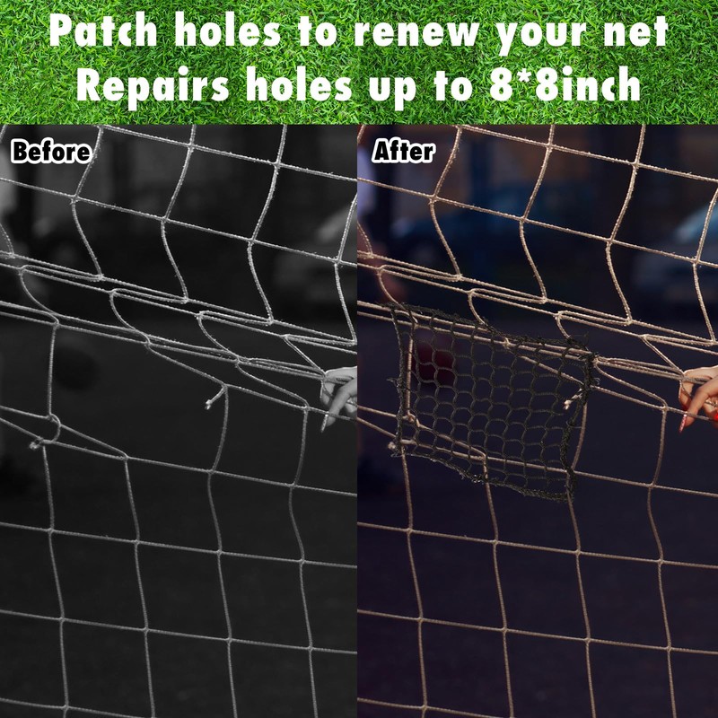 GliCraft 6 Pcs Universal Sports Net Repair Kits with 100