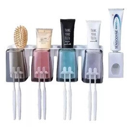 Organizador Cepillo Dental Dispensador De Pasta Dental Con 8 Cepillos Organizador